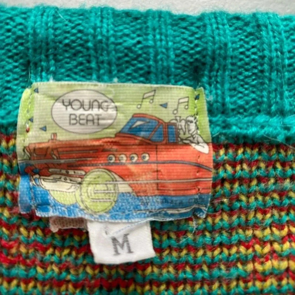 VINTAGE - Super Fun Reindeer Young Beat Holiday Sweater - Picture 3 of 6